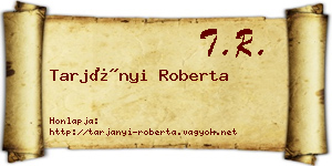 Tarjányi Roberta névjegykártya